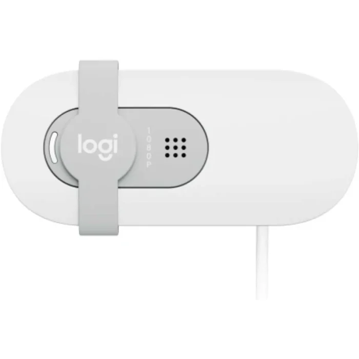 webcam logitech brio 100 full hd caméra usb off white (960 001617)